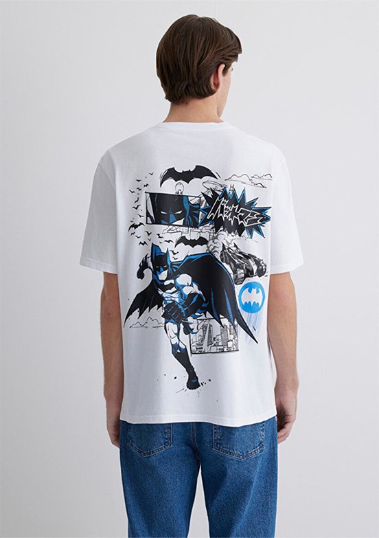 MAVİ Batman Baskılı Beyaz Erkek T-shirt