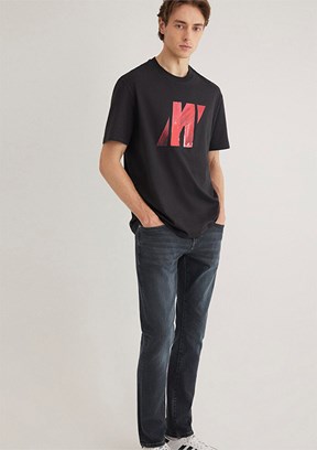 MAVİ Pro Baskılı Siyah Kadın T-shirt