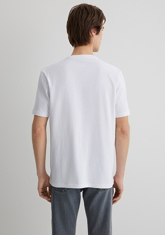MAVİ Baskılı Beyaz Erkek T-shirt