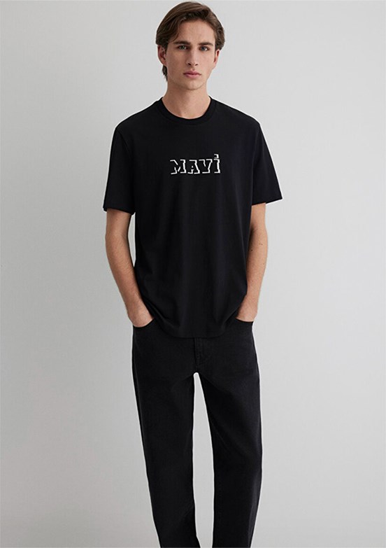 MAVİ Siyah Erkek Baskılı T-Shirt