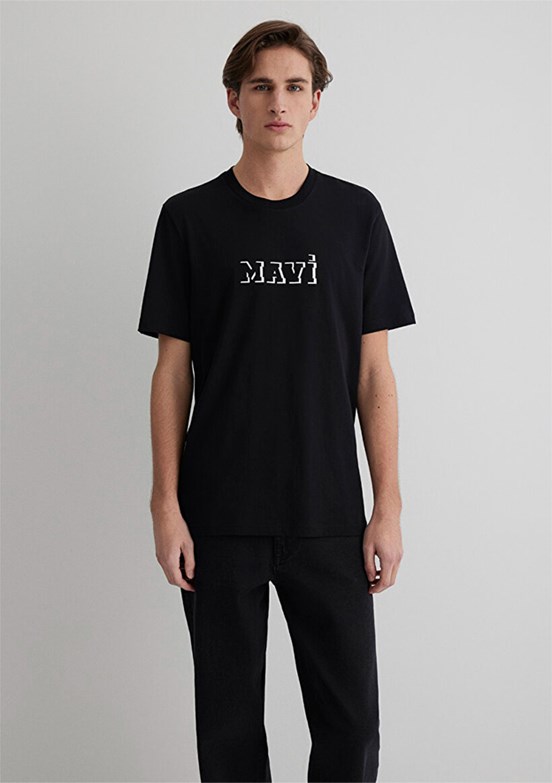 MAVİ Siyah Erkek Baskılı T-Shirt
