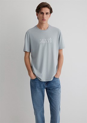 MAVİ Gri Erkek Baskılı T-Shirt