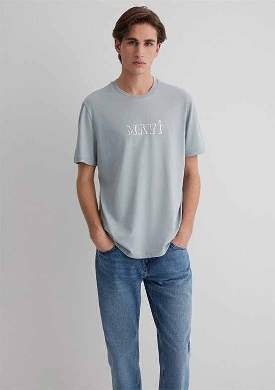 MAVİ Gri Erkek Baskılı T-Shirt