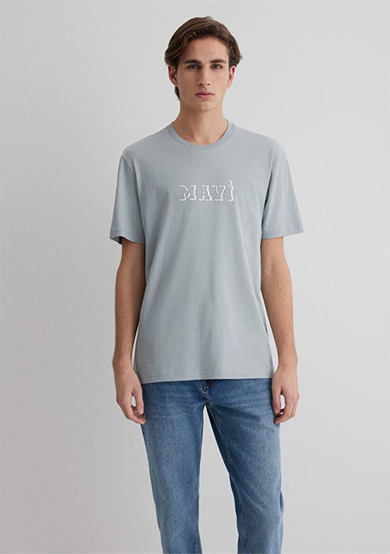 MAVİ Gri Erkek Baskılı T-Shirt