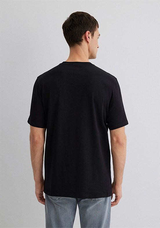 MAVİ Regular Fit Siyah Erkek Baskılı T-shirt