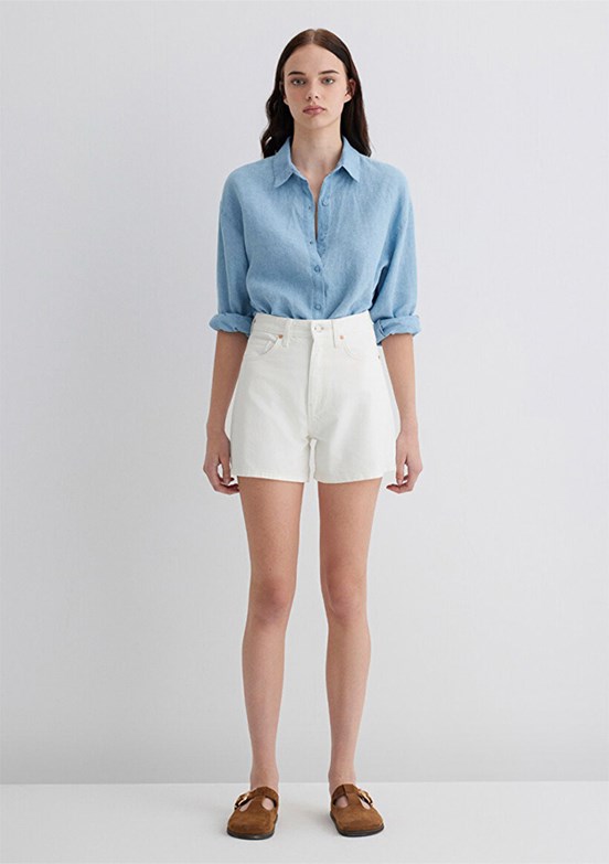 MAVİ Verna Off White 90's Jean Şort