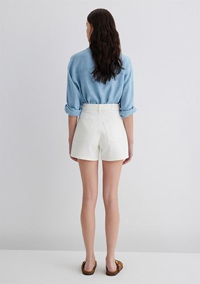 MAVİ Verna Off White 90's Jean Şort