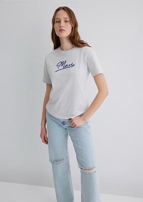 MAVİ Gri Kadın Baskılı T-Shirt
