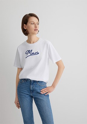 MAVİ Beyaz Kadın Baskılı T-Shirt