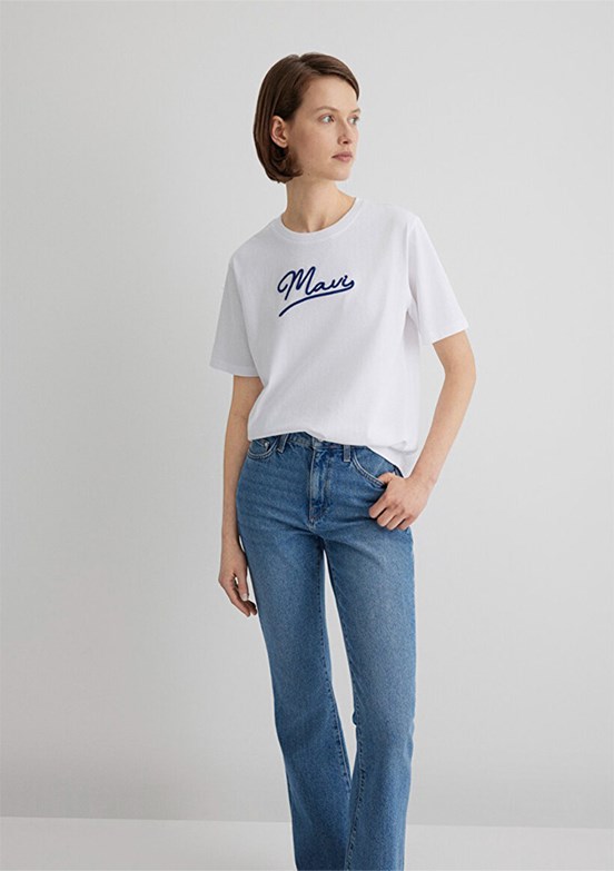 MAVİ Beyaz Kadın Baskılı T-Shirt