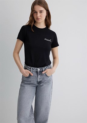 MAVİ Siyah Kadın Baskılı T-Shirt