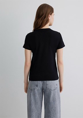 MAVİ Siyah Kadın Baskılı T-Shirt