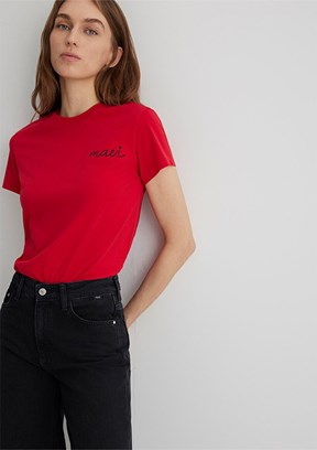 MAVİ Kırmızı Kadın Baskılı T-Shirt