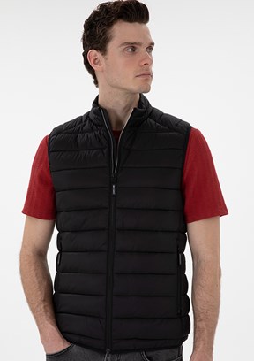 PİERRE CARDİN Siyah Erkek Slim Mont