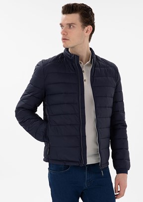 PİERRE CARDİN Lacivert Erkek Slim Mont