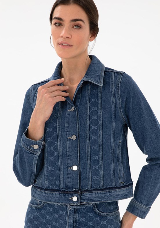 PİERRE CARDİN Kadın Mavi Denim Gömlek