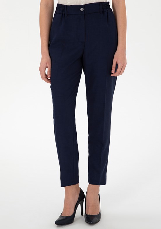 PİERRE CARDİN Kadın Lacivert Cropped Pantolon