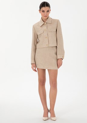 PIERRE CARDIN Bej Kadın Oversize Etek