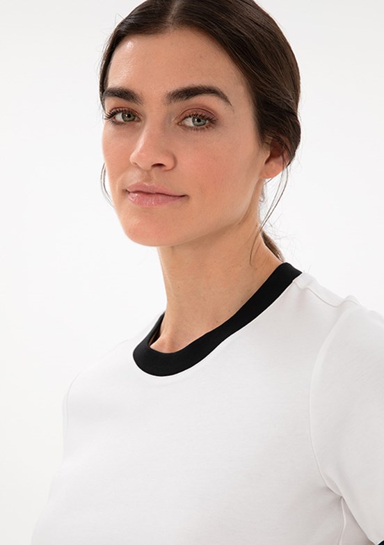 PİERRE CARDİN Beyaz Kadın Slim T-Shirt