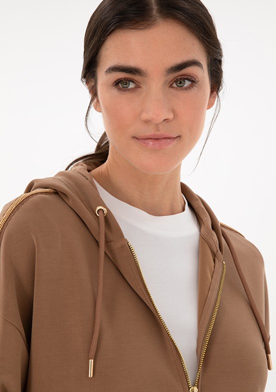 PİERRE CARDİN Kadın Kahverengi Comfort Sweatshirt