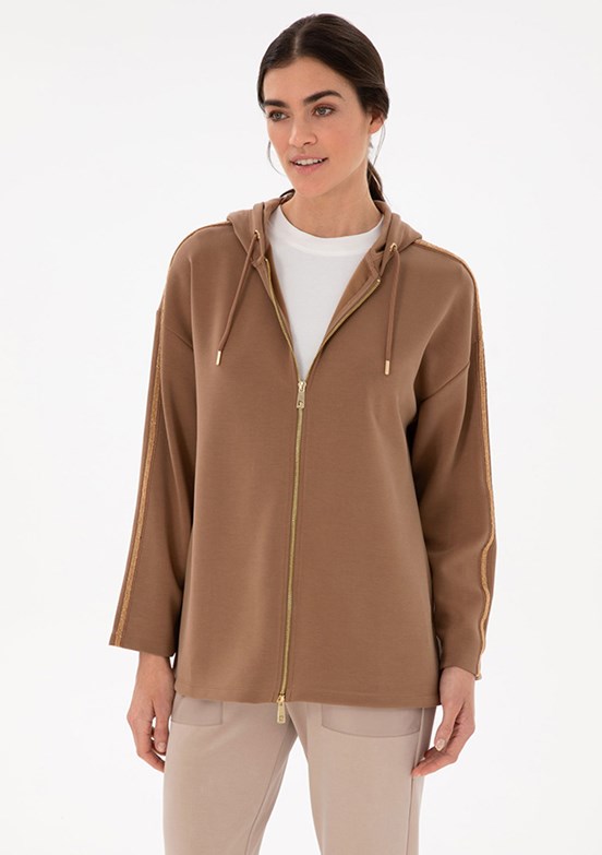PİERRE CARDİN - Kadın Kahverengi Comfort Sweatshirt