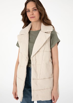 PIERRE CARDIN Bej Kadın Basic Mont