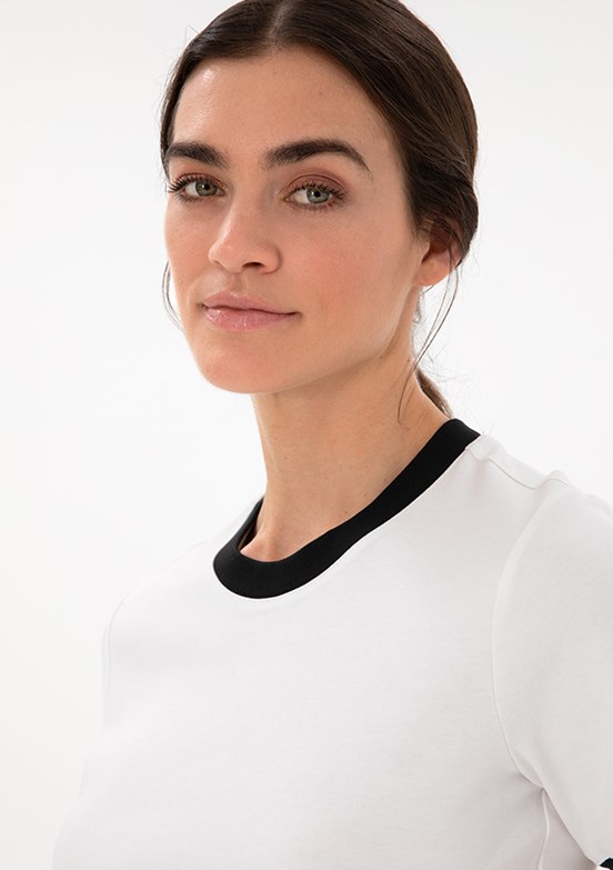 PİERRE CARDİN Beyaz Kadın Slim T-Shirt