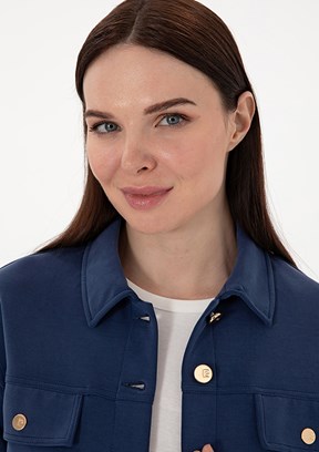 PIERRE CARDIN Lacivert Kadın Regular Sweatshirt