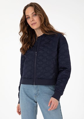 PIERRE CARDIN Lacivert Kadın A-Form Fit Mont