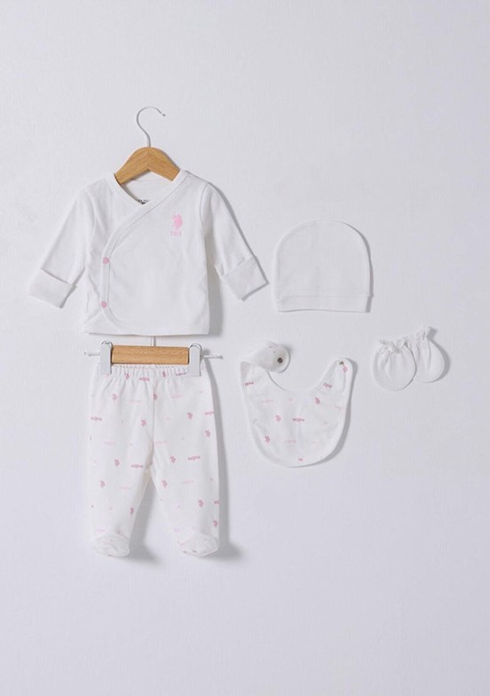 US POLO ASSN Beyaz Kız Bebek Hastane Çıkışı