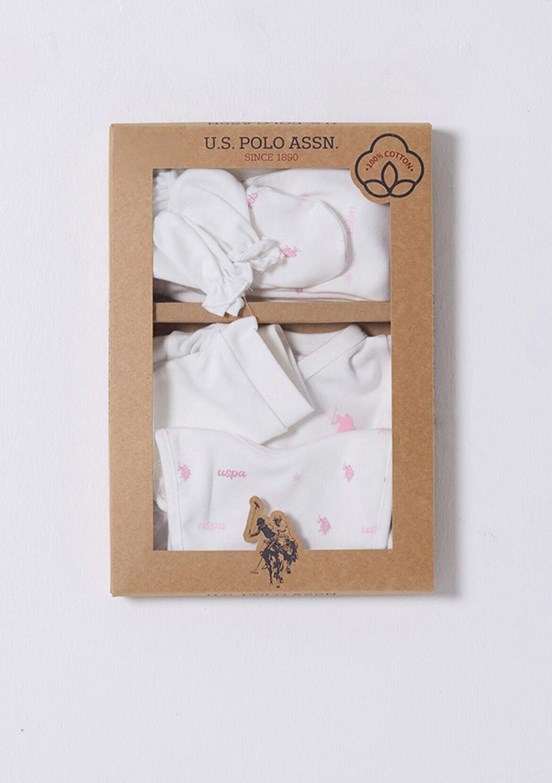 US POLO ASSN Beyaz Kız Bebek Hastane Çıkışı