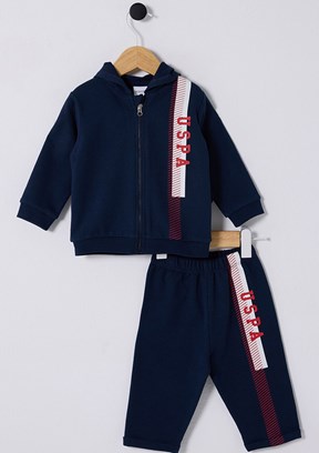 US POLO ASSN Lacivert Erkek Bebek Eşofman Takımı