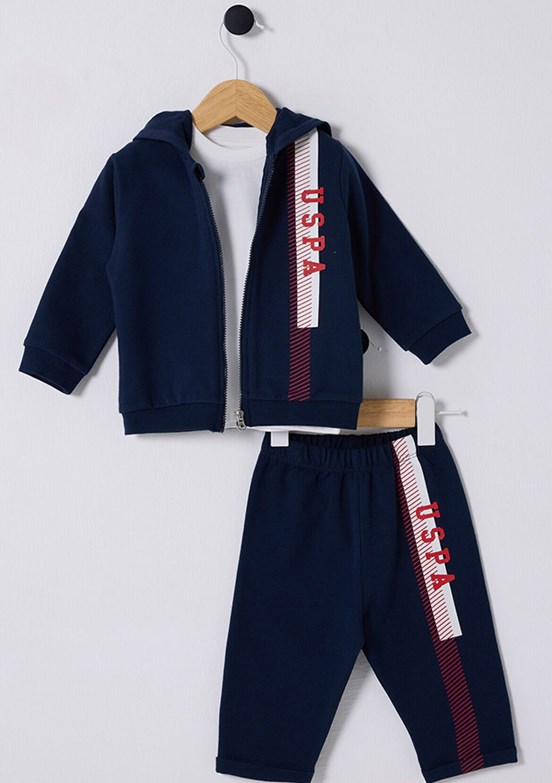 US POLO ASSN Lacivert Erkek Bebek Eşofman Takımı