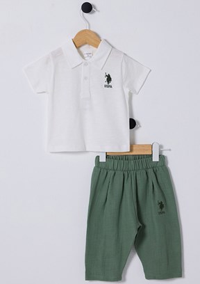 US POLO ASSN Yeşil Erkek Bebek Eşofman Takımı