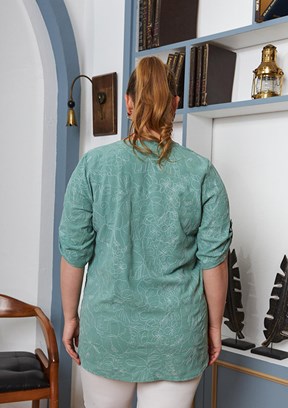 RMG - O6596 Kadın Çok Renkli Basic Bluz