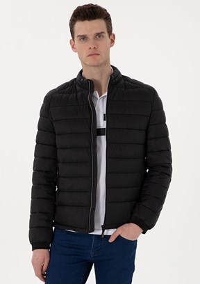 PİERRE CARDİN Siyah Erkek Slim Mont