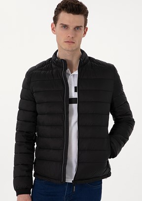 PİERRE CARDİN Siyah Erkek Slim Mont