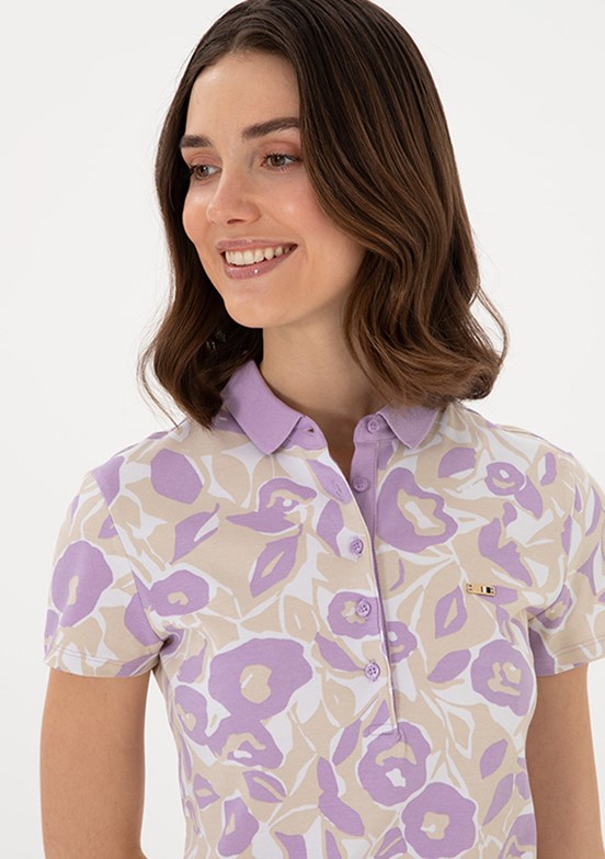 US POLO ASSN Mor Kadın Slim T-shirt