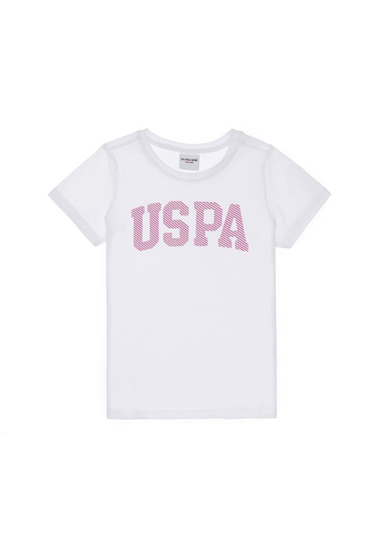 US POLO ASSN Beyaz Kız Çocuk Basic T-Shirt