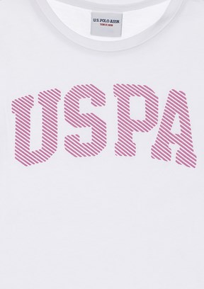 US POLO ASSN Beyaz Kız Çocuk Basic T-Shirt