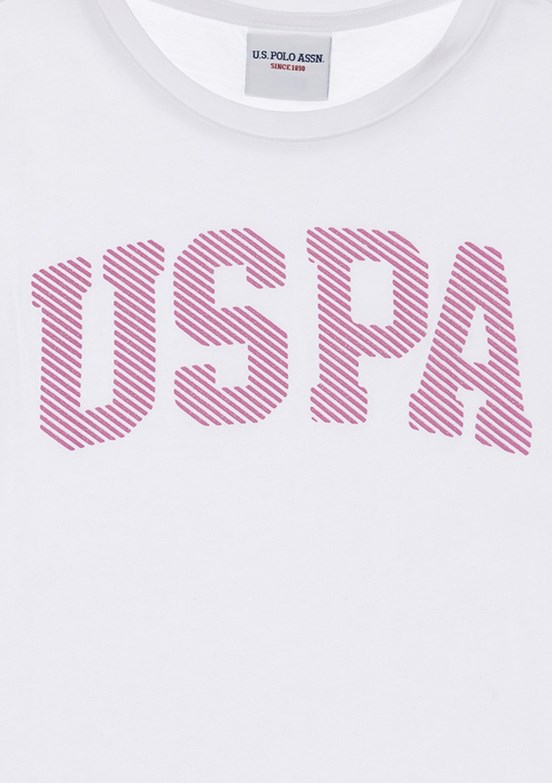 US POLO ASSN Beyaz Kız Çocuk Basic T-Shirt