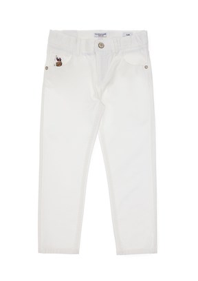 US POLO ASSN Beyaz Erkek Çocuk Slim Pantolon