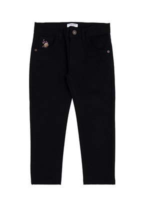 US POLO ASSN Siyah Erkek Çocuk Slim Pantolon