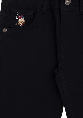 US POLO ASSN Siyah Erkek Çocuk Slim Pantolon