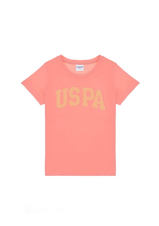 US POLO ASSN Pembe Kız Çocuk Slim T-Shirt