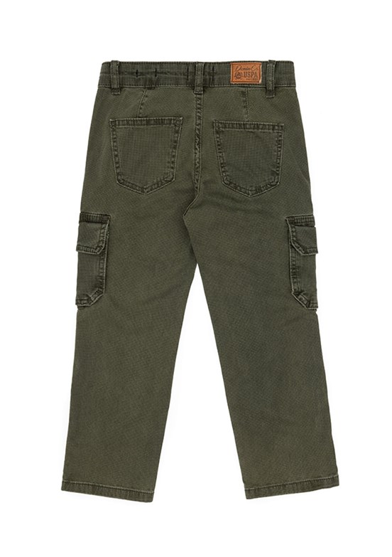 US POLO ASSN Yeşil Erkek Çocuk Straight Jean Pantolon