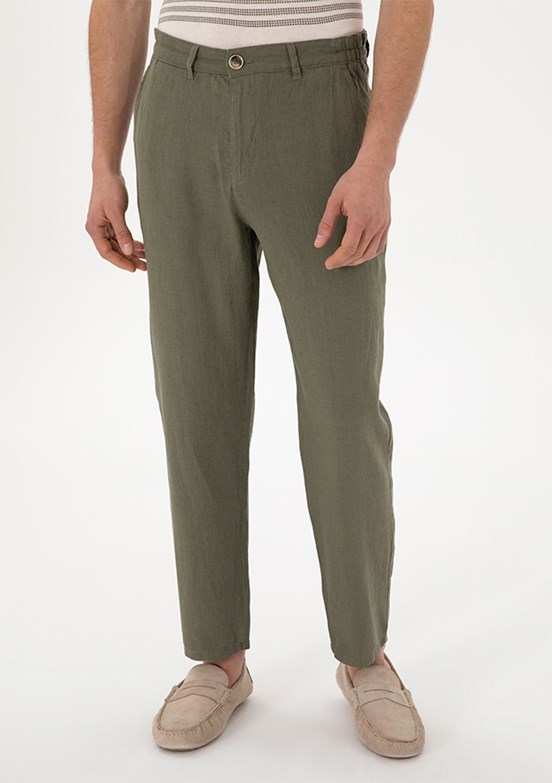 US POLO ASSN Yeşil Erkek Chino Pantolon