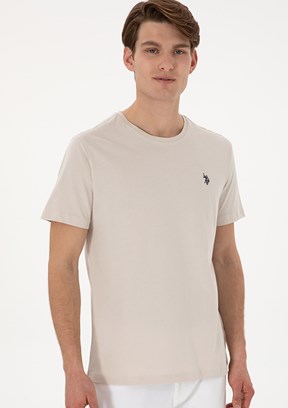 US POLO ASSN Bej Erkek Regular T-Shirt