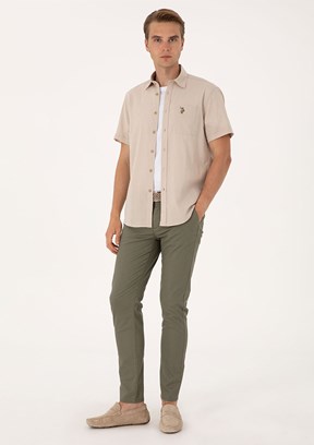 US POLO ASSN Yeşil Erkek Chino Pantolon