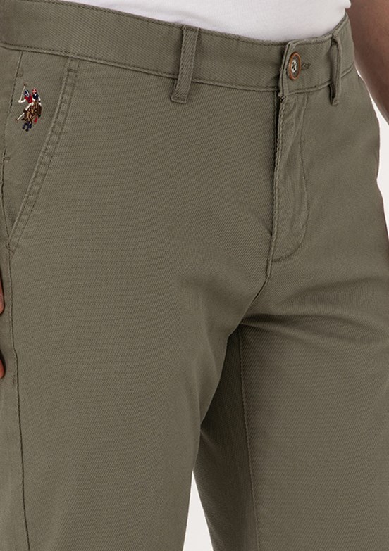 US POLO ASSN Yeşil Erkek Chino Pantolon